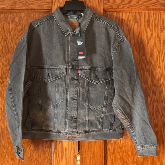Levi’s Trucker Jean Jacket Grey Cottonized Hemp NWT - Picture 4 of 10
